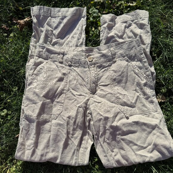 Sincerly Jules Pants - Sincerely Jules cream linen cargo pants